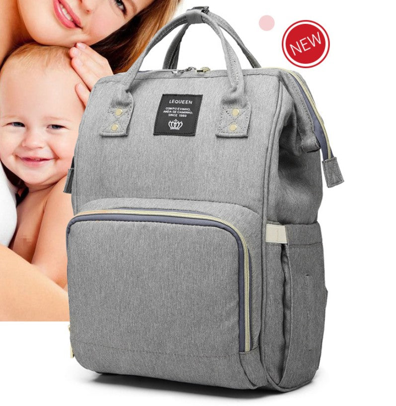 Lequeen Brand Diaper Bag Large Capacity USB Mummy Bag Travel Backpack Designer Nursing Bag for Baby Care