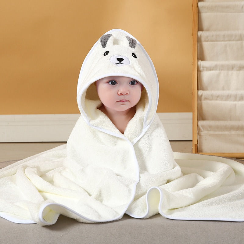 wholesale child baby cartoon animal face elephant hooded towel newborn