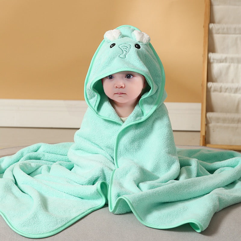 wholesale child baby cartoon animal face elephant hooded towel newborn