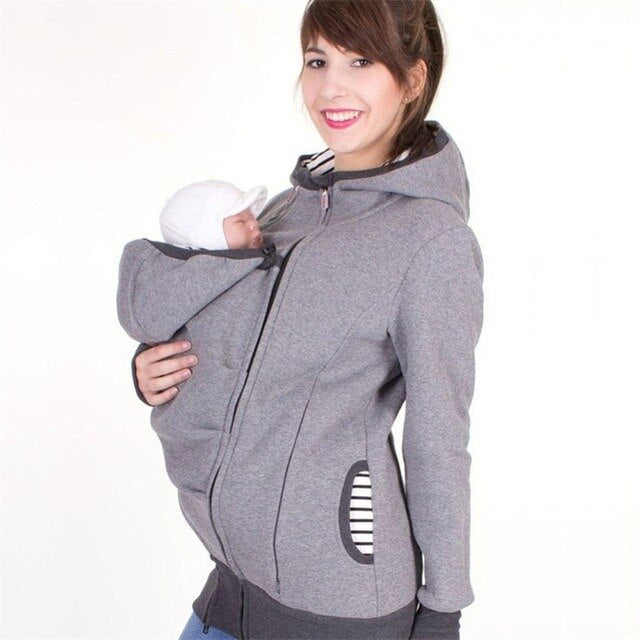 Baby Maternity Cusual Sweatshirt Clothes Pregnant Women Hoodies Thicken Wool Maternity Carrier Jackets Coat Fashion Sweater