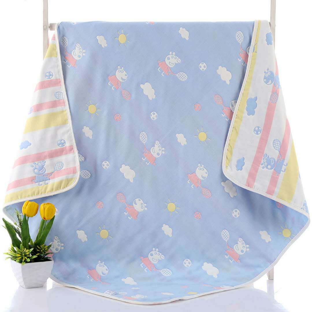 110*110cm Parent-child Baby Summer Bedding Sofa Quilt 100% Cotton Baby Blanket Child Quilt 6 Layers Muslin Swaddle for Newborns