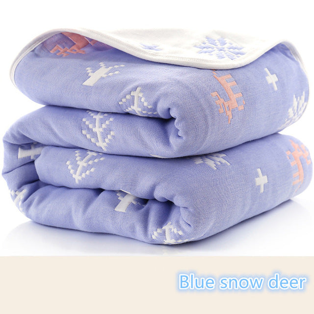 Baby Blankets Newborn Muslin Cotton 6 Layers Thick Swaddle Kids Receiving Blankets Children Cover Bedding