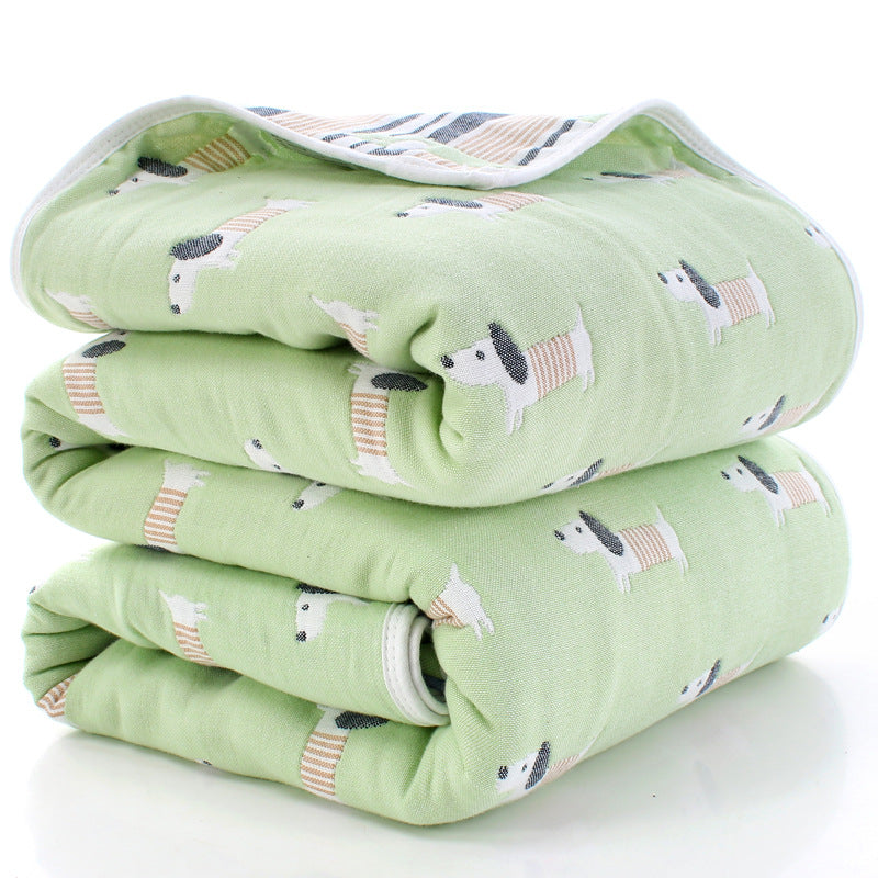 110*110cm Parent-child Baby Summer Bedding Sofa Quilt 100% Cotton Baby Blanket Child Quilt 6 Layers Muslin Swaddle for Newborns