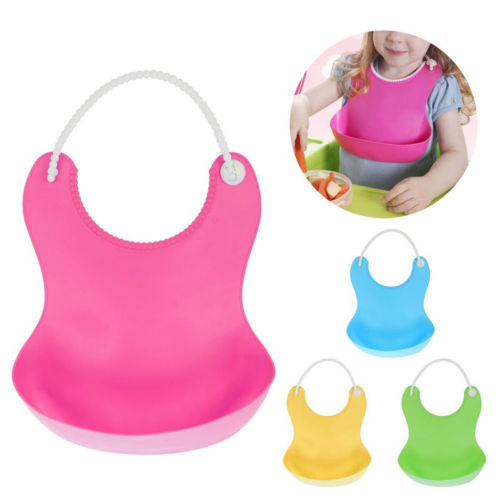 Emmababy Washable Silicone Infant Feeding Baby Kid Children Bib Fun Characters Waterproof