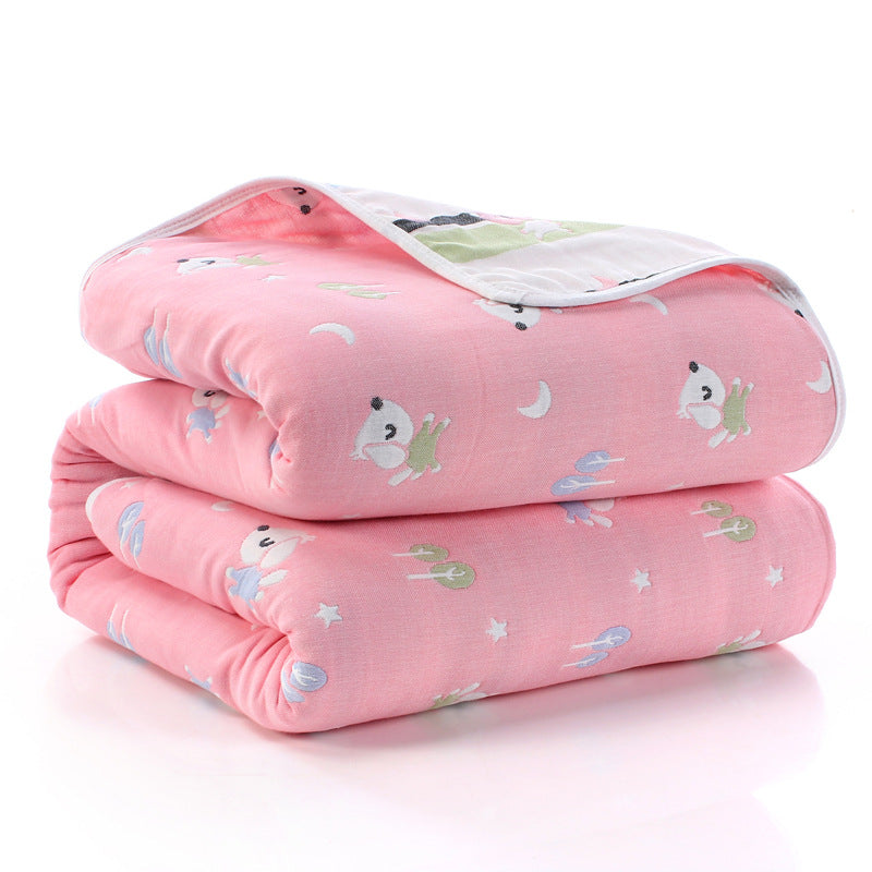 110*110cm Parent-child Baby Summer Bedding Sofa Quilt 100% Cotton Baby Blanket Child Quilt 6 Layers Muslin Swaddle for Newborns