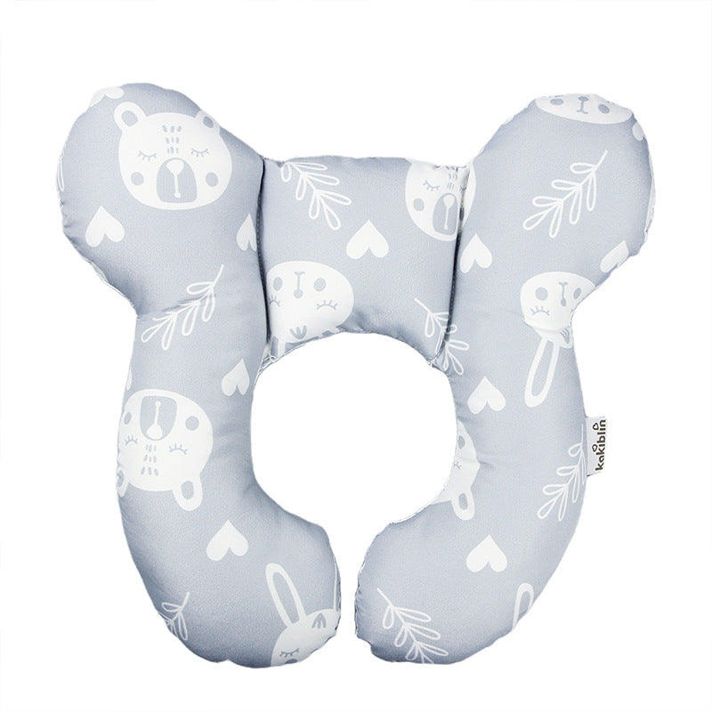 Baby head protection U-shaped pillow stroller fixed head pillow car seat sleeping protection head and neck pillow