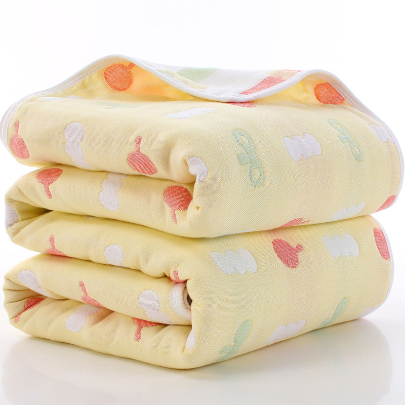 110*110cm Parent-child Baby Summer Bedding Sofa Quilt 100% Cotton Baby Blanket Child Quilt 6 Layers Muslin Swaddle for Newborns