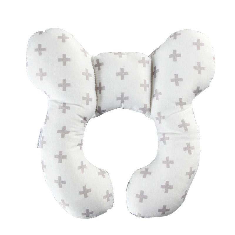 Baby head protection U-shaped pillow stroller fixed head pillow Car seat sleeping protection head and neck pillow