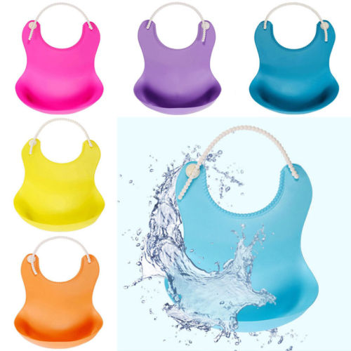 Emmababy Washable Silicone Infant Feeding Baby Kid Children Bib Fun Characters Waterproof