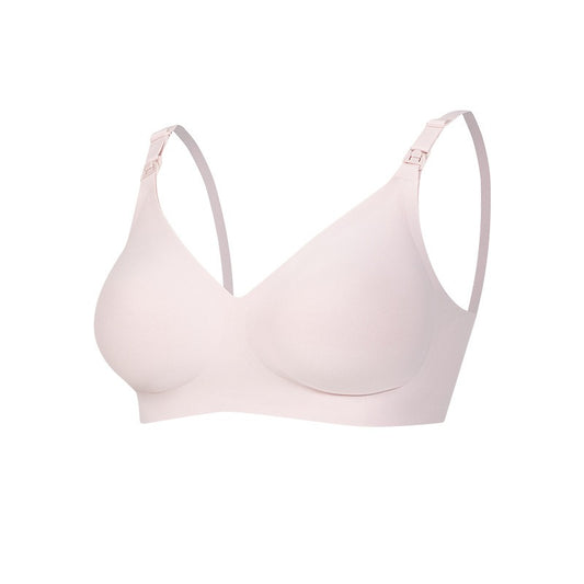 Maternity bra, anti-sagging, large size, one-piece front buckle, no steel ring, maternity nursing bra, thin nursing bra