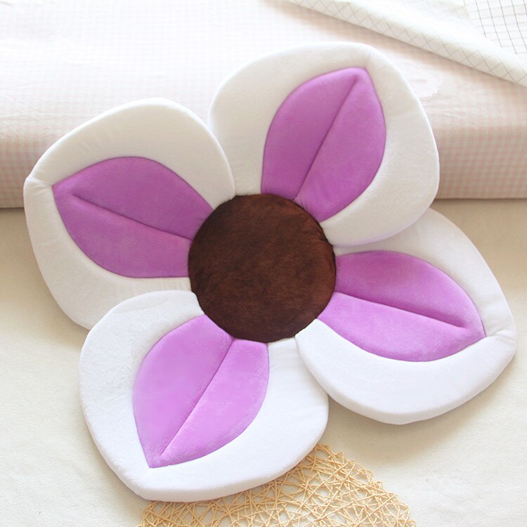 80CM Baby Bath Mat Blooming Bath Tub Flower Baby Bath Sink Safe Newborn Infant Shower Bathing Foldable Security Petal Seat Pads