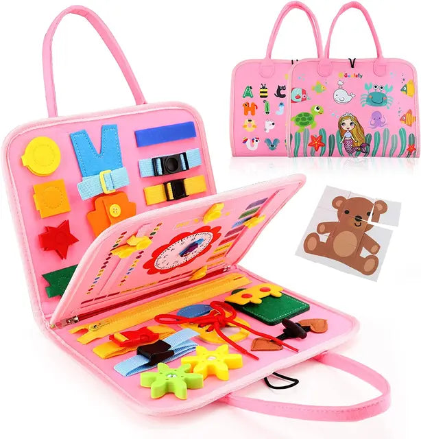 Felt learning board children's busy dressing board children's DIY early education toys felt busy board